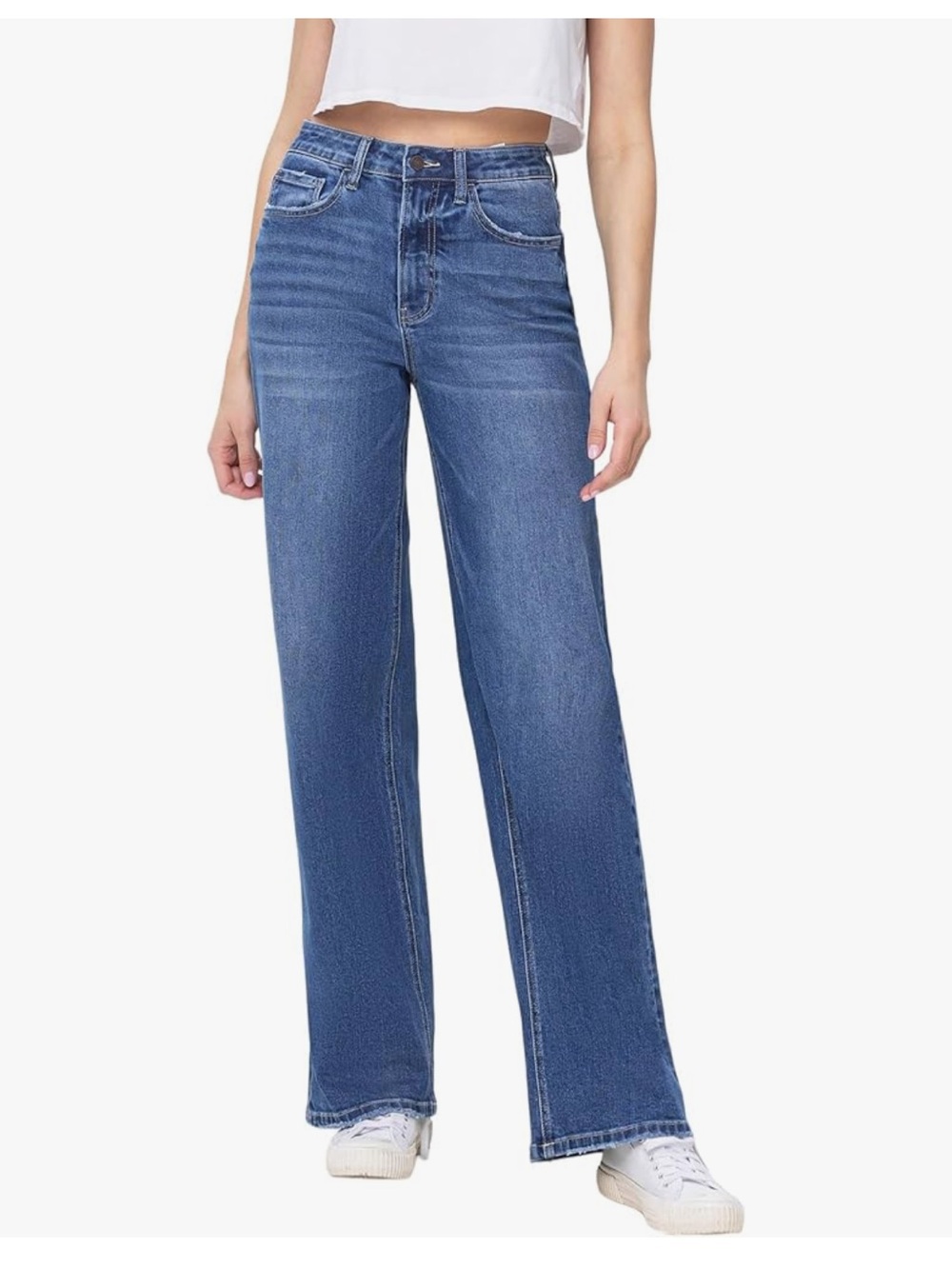 VERVET High Rise 90's Vintage Wide leg Jeans Medium Blue V3425 size 31